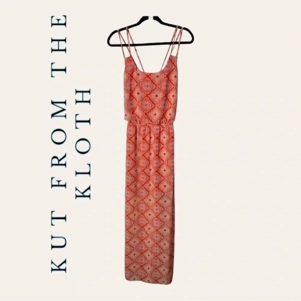 0703. KUT FROM THE KLOTH MAXI DRESS SPAGHETTI STRAPS SIZE SMALL